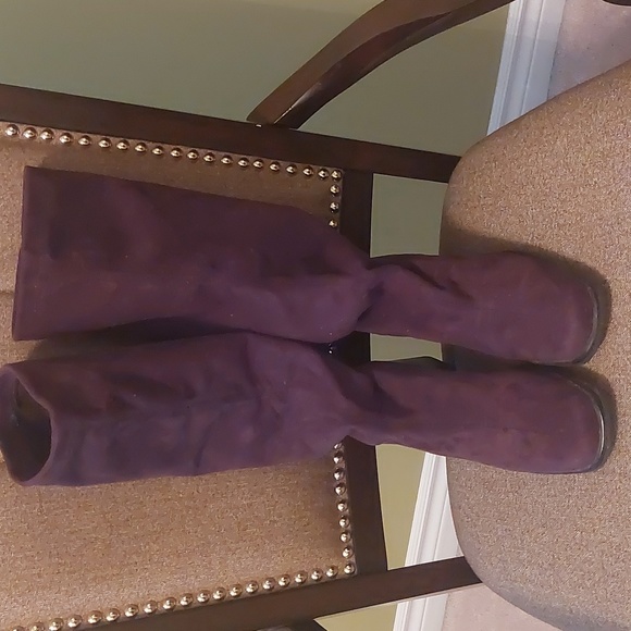 VINTAGE, Brown stretch Suede Boots, Size 38 European - Picture 2 of 9